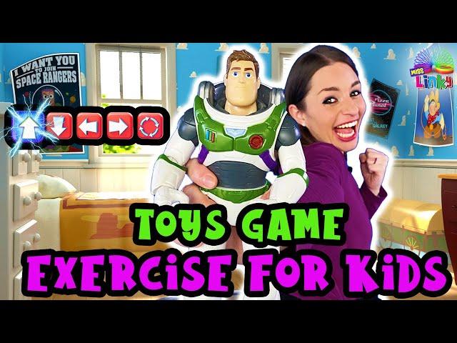 Exercise with your Toys | Learn positional words | Indoor Lightyear Workout for Kids