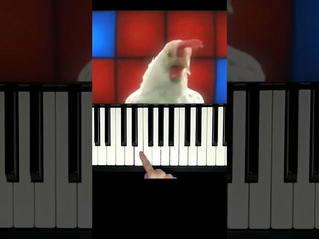 J.Geco - Chicken Song (Piano Easy)#shorts #chickensong #pianocover #pianotutorial