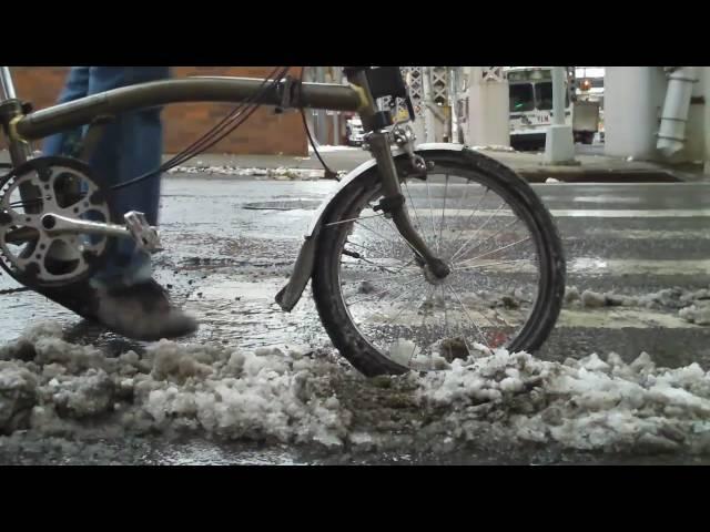 Brompton Folding Bike NYC - Winter Riding