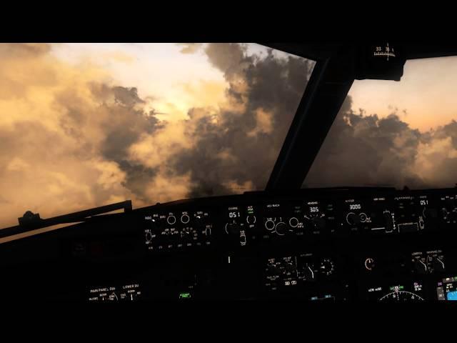 Paris Orly (LFPO) to Glasgow (EGPF) - flying in the sunset...