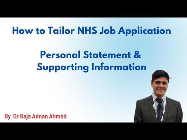 How to Tailor NHS Job Application for IMG Doctors I Personal Statement & Supporting Information