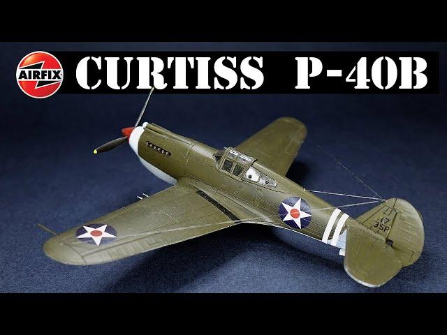 Airfix 1/72 scale Curtiss P-40B Warhawk (Brush Painted)