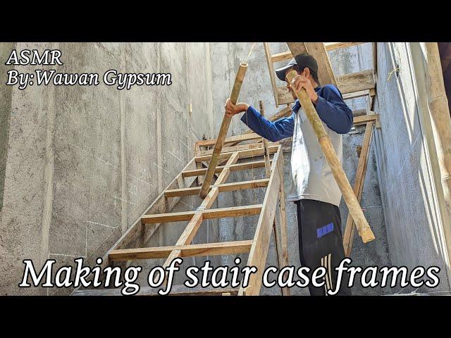 Super easy & sturdy construction for making formwork frames for concrete stairs Leter U || STAIRCASE