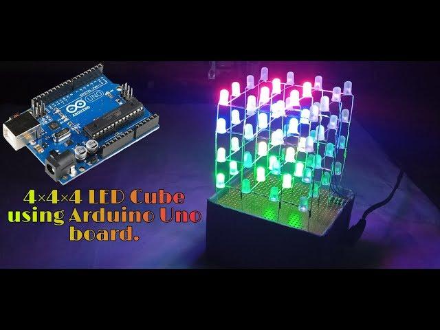 How To Make a 4x4x4 LED Cube at Home  using Arduino Uno S L ELECTRONIC  compress
