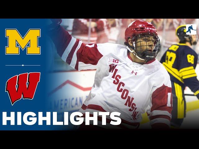 Michigan vs Wisconsin | NCAA College Hockey | Highlights - January 27, 2024