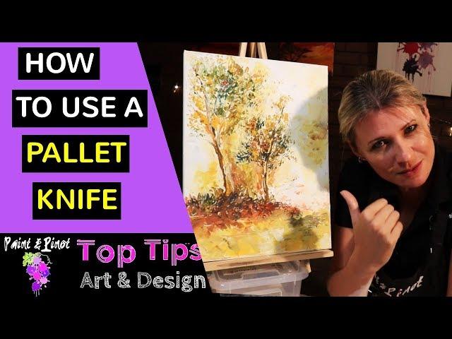 How to paint a tree using a pallet knife