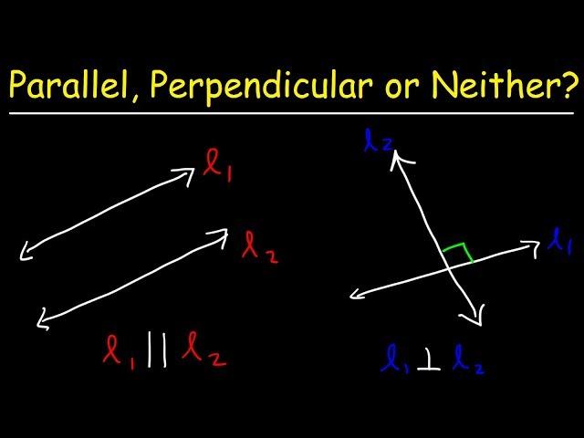 How To Tell If Two Lines Are Parallel, Perpendicular, or Neither?