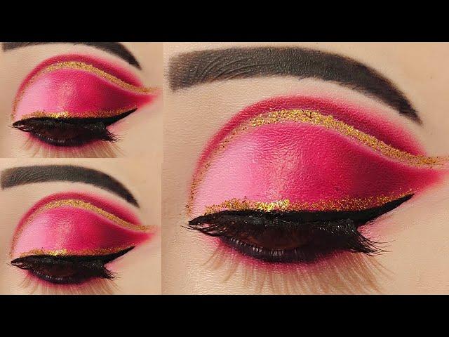 Simple Cut Crease Eye Makeup | Bridal Cut Crease Eye Makeup | Eye makeup tutorial for Beginners
