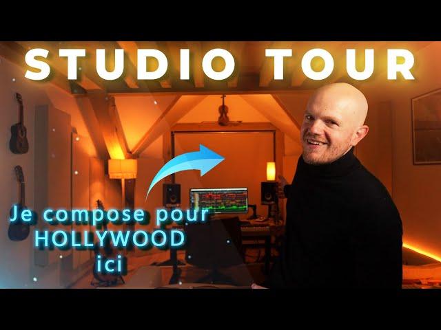 Studio Tour - Ordinateur, clavier midi, instruments, traitement acoustique...