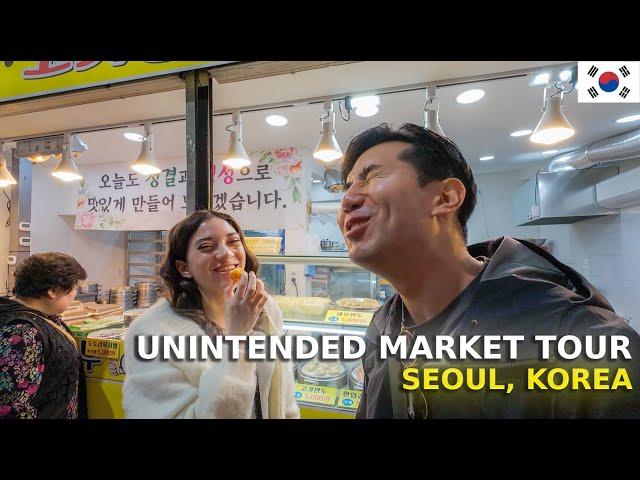 Wandering Seoul's Hidden Local Market: Unplanned Korean Food Adventure in Korea