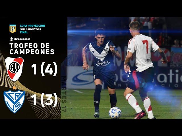 RIVER 1 (4) - 1 (3) VÉLEZ I Resumen del partido I #TrofeoDeCampeones Proyección Sur Finanzas