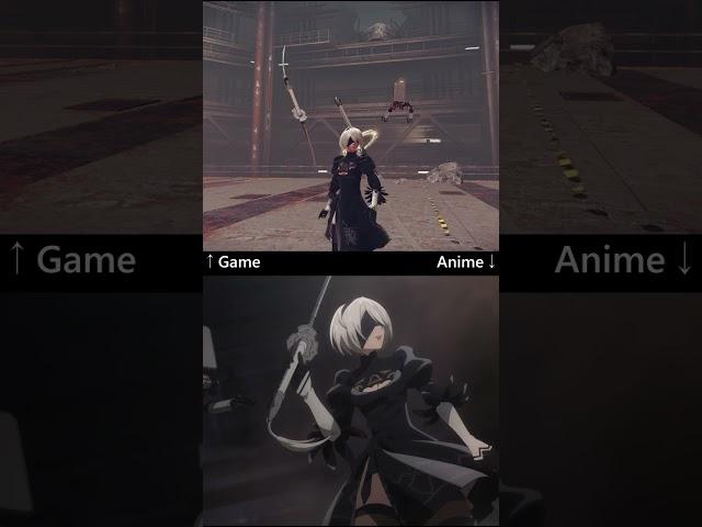 Nier Automata Game vs Anime Comparison