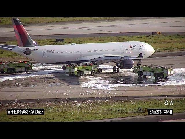 Delta Air Lines Engine Fire At Atlanta (April, 2018)