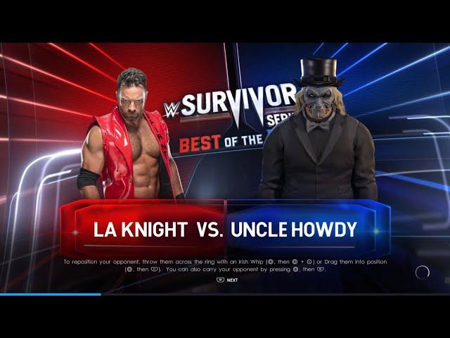 WWE 2K22 Gameplay LA Knight vs Uncle Howdy Survivor Series