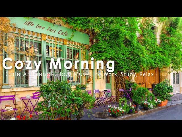 France Coffee Shop Ambience  Cozy Morning with Jazz Music of Cafe in Paris, France