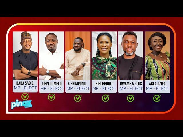 Here are the Six Power-Shakers now Elected as MP's from Creative Arts Industry in Ghana.