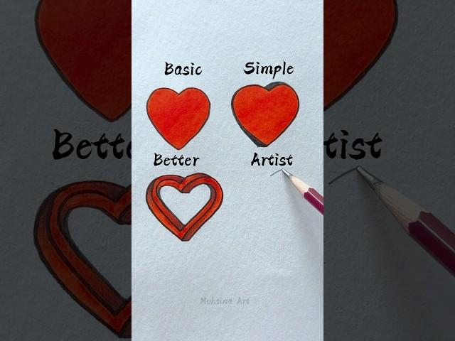 How To Draw A Heart #shorts #craft #art #drawing #crafts #satisfying