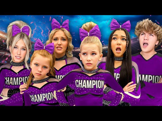 Oh NO! She Fell!!  My 7 KiDS FiRST CHEER COMPETITION!