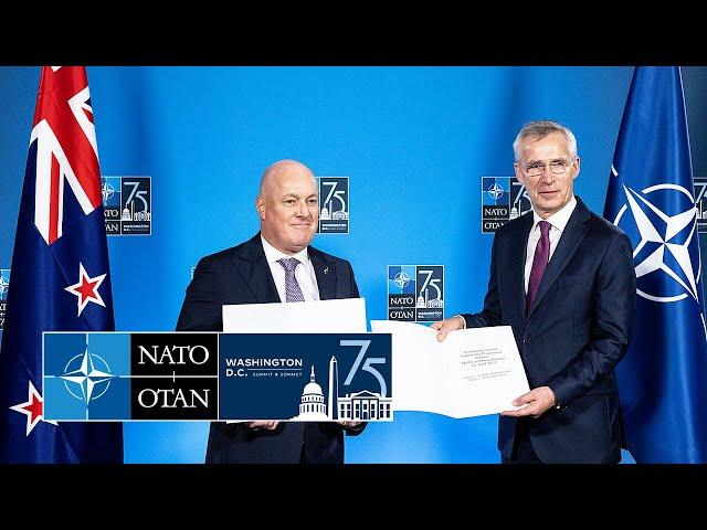 NATO Secretary General with the Prime Minister of New Zealand  Christopher Luxon, 11 JUL 2024