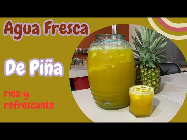 Agua de Piña Rica y Refrescante