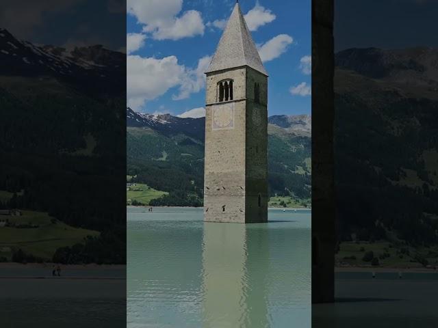 Reschensee’s Bell Tower Almost Didn't Exist #belltower #abandoned  #facts #fyp