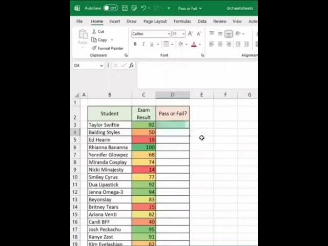 IF Formula - MS Excel tip and tricks  #excelbasics #excelformula #excel