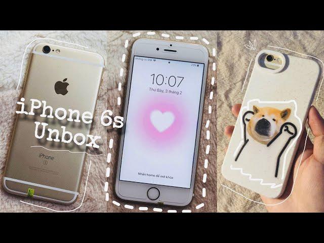 iPhone 6s (gold)  mua trên shopee ️ aesthetic unboxing  phone case + set up 