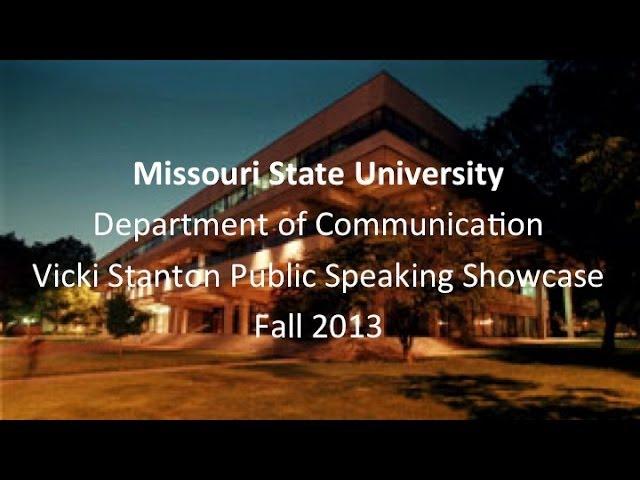 Becca Thompson - Vicki Stanton Public Speaking Showcase Fall 2013