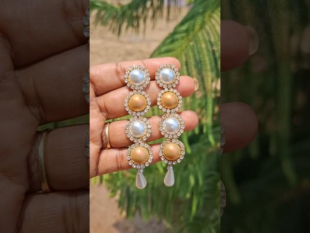 Pearl Earrings Making At Home  #handmade #pearl #diy #shortvideo #craft #art