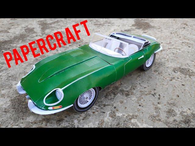 Jaguar E-Type papercraft DIY (with templates)