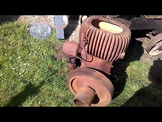 Rusty Relics Wolseley WD2 petrol stationary engine first run after 30 years of inactivity