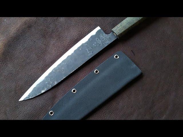 Hot Metal Knife Handforged SanMai Gyuoto.