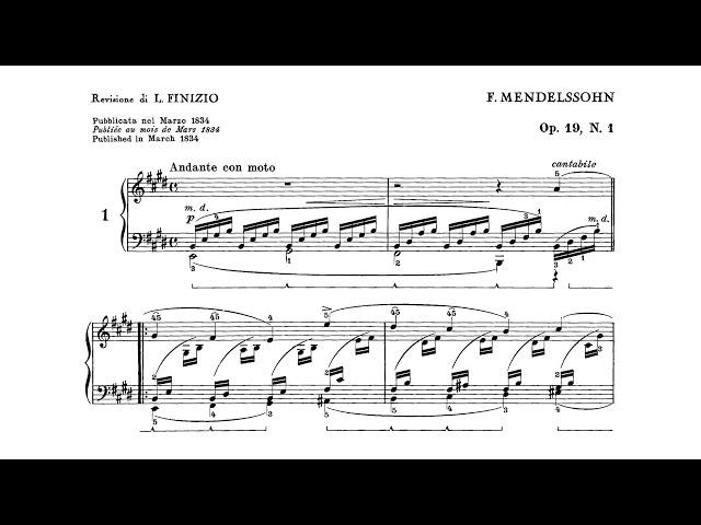Mendelssohn - Song without Words, Op. 19, No. 1 [Yunchan Lim]