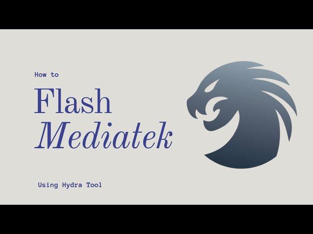 How to Flash Mediatek Smartphones using Hydra Tool