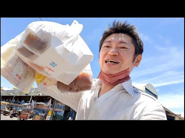 假日旅遊觀光漁市大採購【Taiwan tourist fish market food】白同學美食VLOG嘉義布袋港