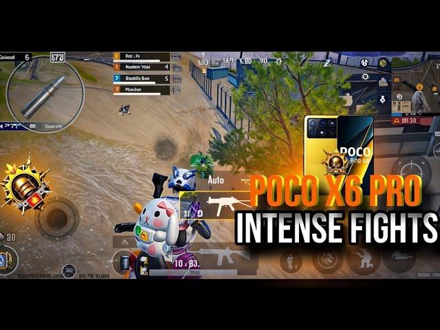 INTENSE FIGHTS   - POCO X6 PRO  DIMENSITY 8300 ULTRA ( SMOOTH + 90 FPS GAMEPLAY) PUBG/BGMI.