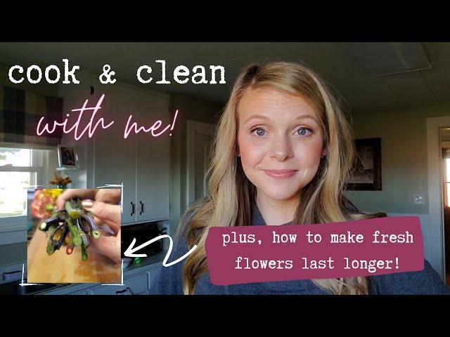 Cook & Clean #WithMe // stripping laundry, cleaning house and an easy fall soup recipe!