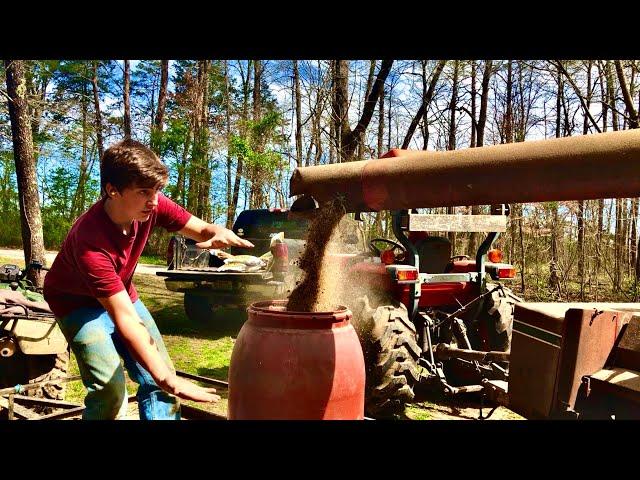 Hammer mill!! Grinding corn, cob, & shucks making perfect cow feed!!