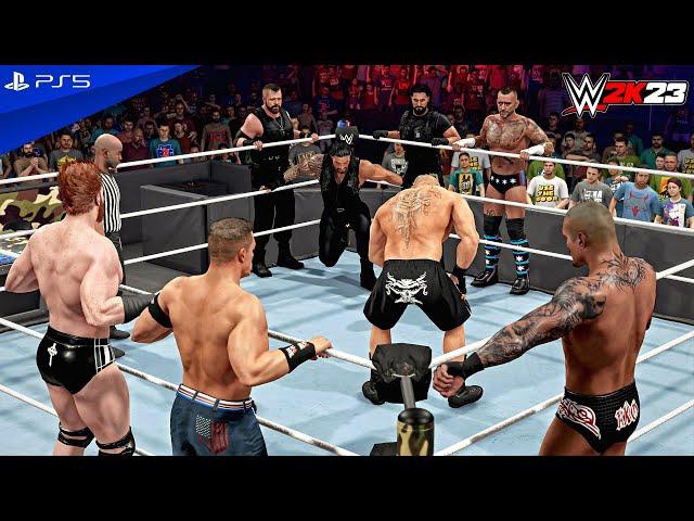 WWE 2K23 - The Shield vs. John Cena, Brock Lesnar, Randy Orton & Sheamus - Elimination Match | 4K