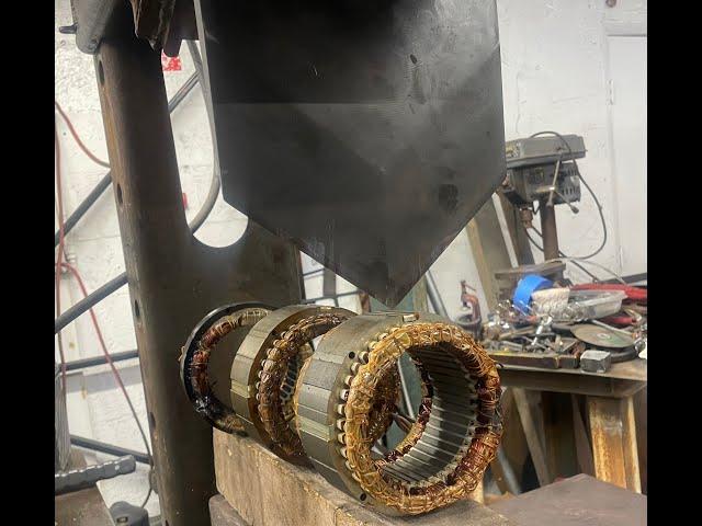 Copper Recovery From Electric Motors & Stator Splitter Pt.1
