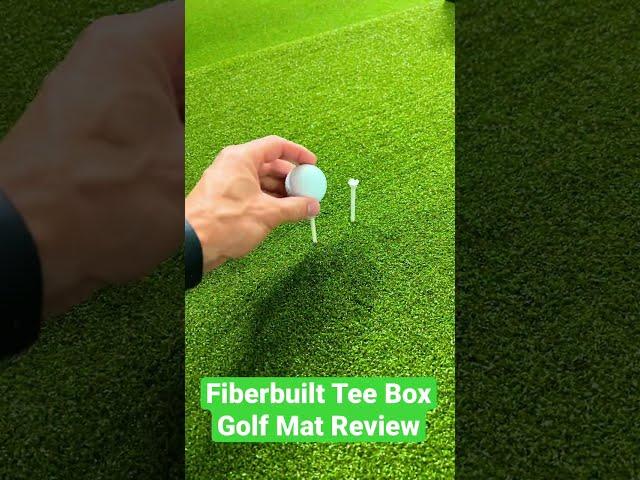 Fiberbuilt Tee Box Golf Mat Review - Golf Simulator Mat w/ Real Tees!