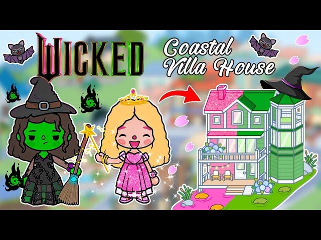 Coastal Villa House For Glinda & Elphaba Thropp From Wicked Toca Boca House Ideas | Toca Life World