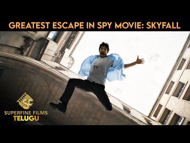 Greatest escape in spy movies: Sky-Fall | Spy Time Movie Scene | Hollywood Movie Scene In Telugu