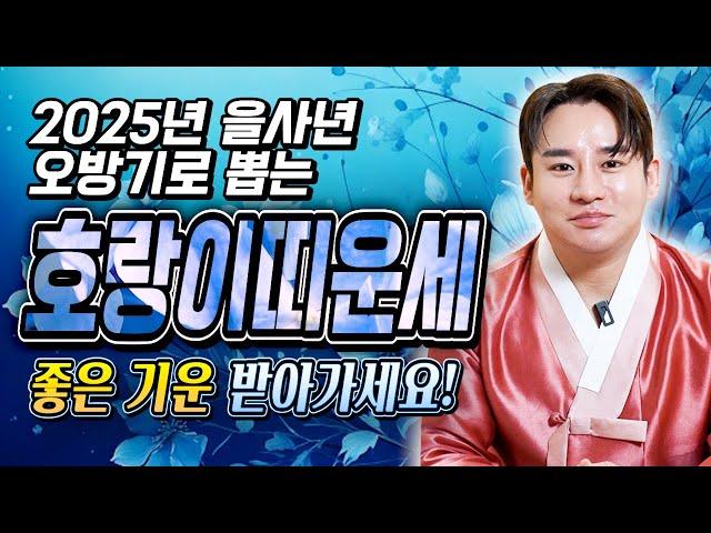 2025 을사년 호랑이띠운세'오방기'로 뽑는 '금전 문서 건강운' 좋은 기운 공수 받아가세요! 시청만 해도 대박나는 62년생 74년생 86년생 98년생 범띠 운세 / 서울점집