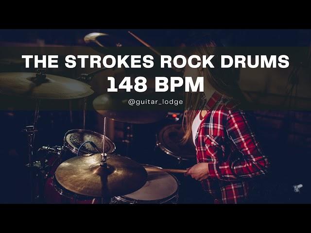 Free Rock Drum Track - The Strokes Style - Metronome - 148 BPM