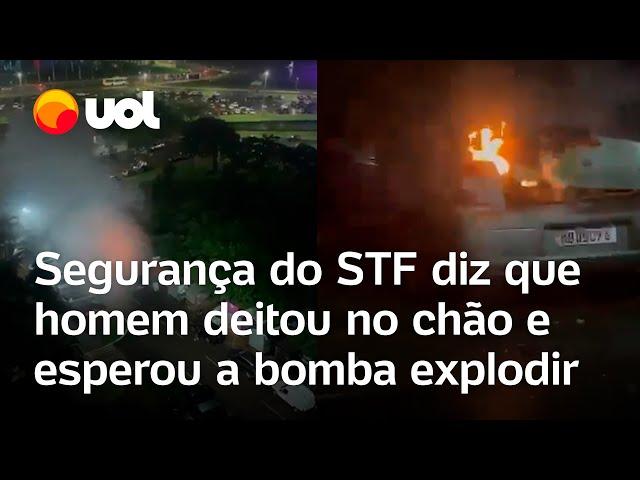 Homem com bomba deitou no chão e aguardou explosão na Praça dos Três Poderes, diz segurança do STF