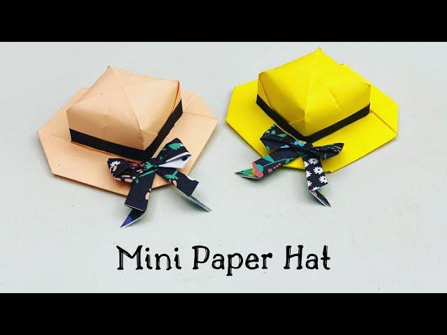 DIY MINI PAPER HAT / Paper Crafts For School / Paper Craft / Easy kids craft ideas / Origami Hat