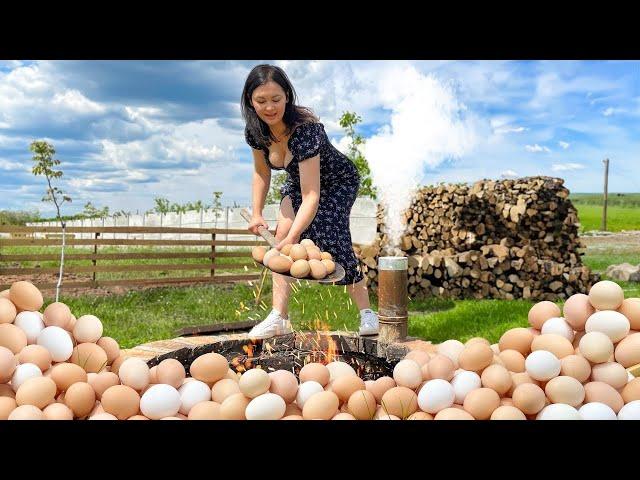 A Dish Of 100 Chicken Eggs! After Such A Breakfast, You Will Definitely Stay Full