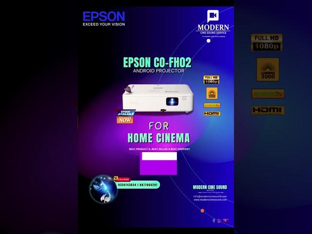 EPSON CO-FH02 l Home Cinema Projector #epsonprojector