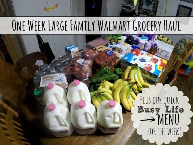 One Week Large Family Groceries + Large Family Meal Plan
